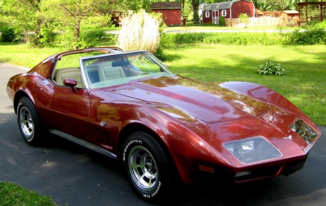 1977 Dark Red Metallic Chevrolet Corvette Coupe
