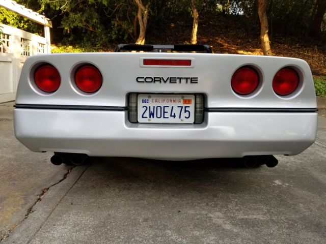 1987 Silver Chevrolet Corvette Convertible