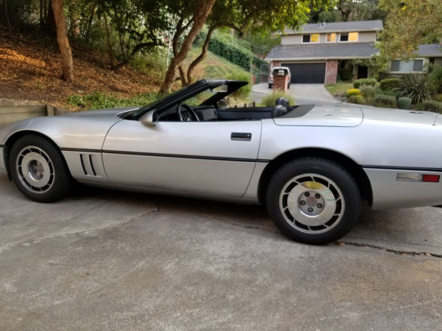1987 Silver Chevrolet Corvette Convertible