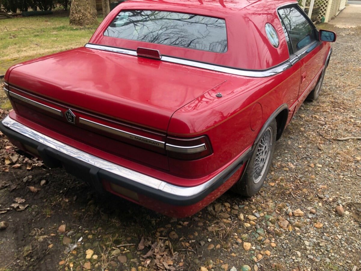1990 Red Chrysler TC Maserati Convertible
