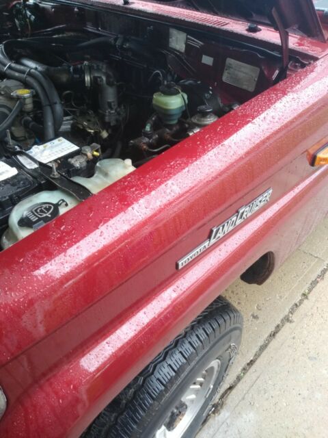 1990 Red Toyota Land Cruiser SUV