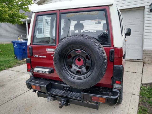 1990 Red Toyota Land Cruiser SUV