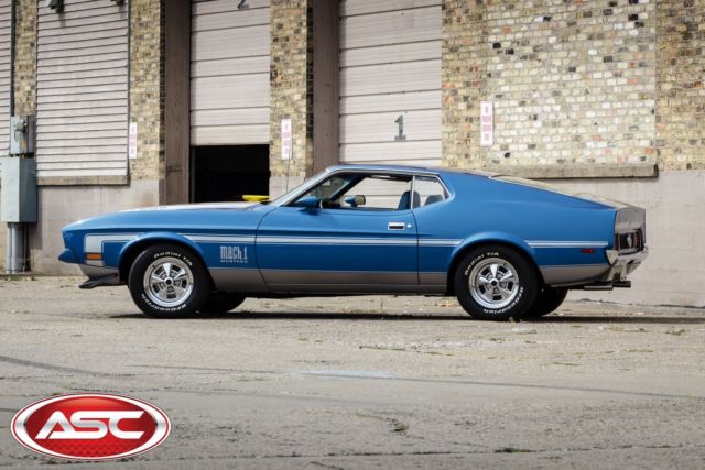 1972 Blue / Silver Ford Mustang Mach 1 Coupe