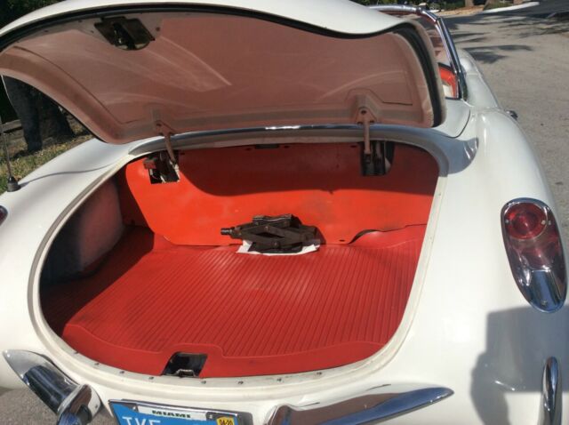 1956 White Chevrolet Corvette Convertible