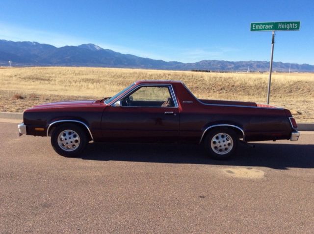 1981 Burgundy Ford Fairmont Standard Cab Pickup