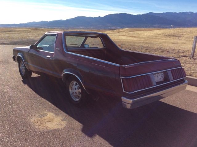 1981 Burgundy Ford Fairmont Standard Cab Pickup