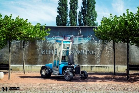 1971 Blue Ford Model T telephone