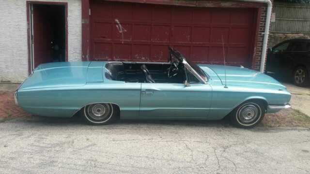 1966 Teal Ford Thunderbird Convertible