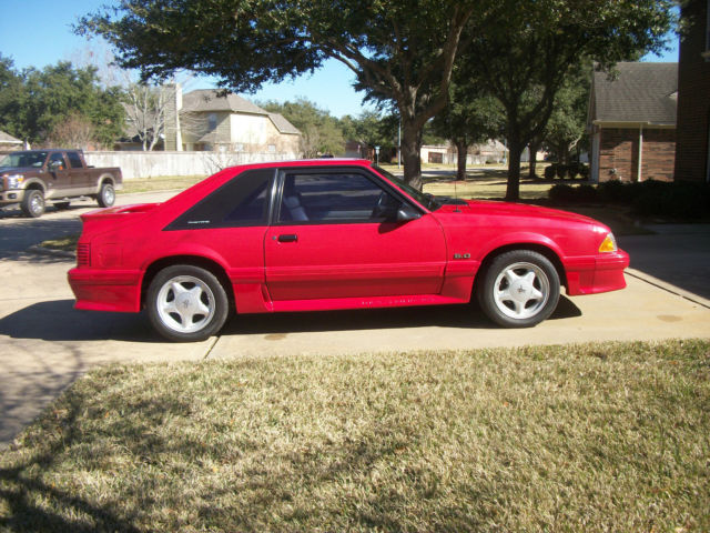 1993 Red Ford Mustang Hatchback