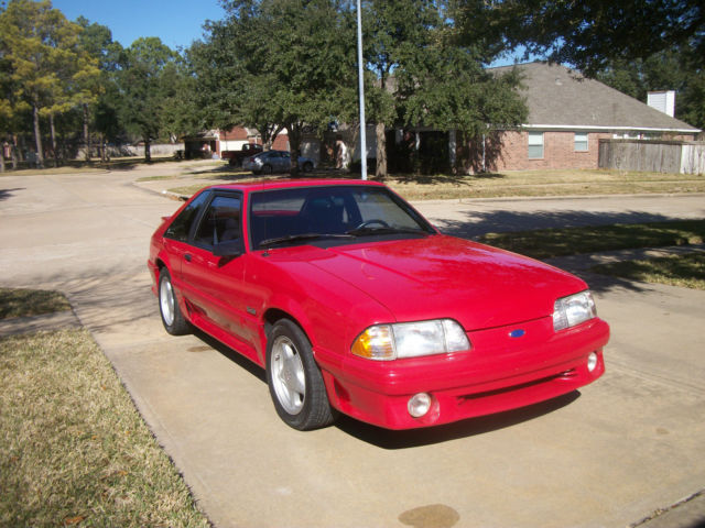 1993 Red Ford Mustang Hatchback