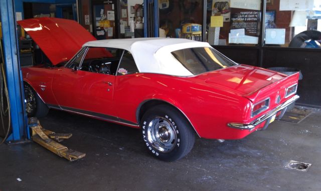 1967 Red Chevrolet Camaro Convertible