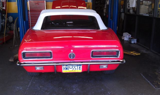 1967 Red Chevrolet Camaro Convertible