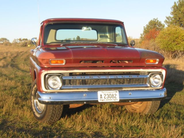 1965 Burgundy Chevrolet C-10 Standard Cab Pickup