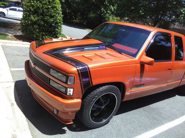 1992 Orange Chevrolet Other Pickups Extended Cab Pickup