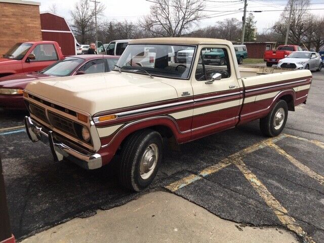 1977 Red and white Ford F-250 Standard Cab Pickup