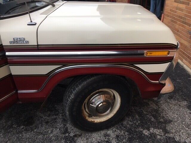 1977 Red and white Ford F-250 Standard Cab Pickup