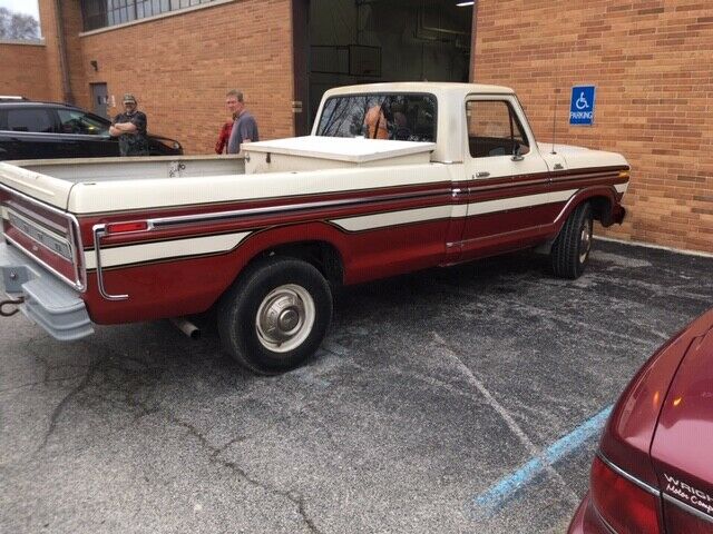 1977 Red and white Ford F-250 Standard Cab Pickup