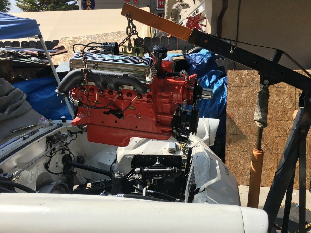 1956 White Ford Thunderbird Convertible