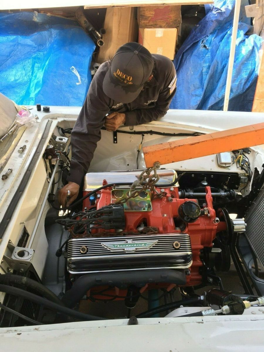 1956 White Ford Thunderbird Convertible