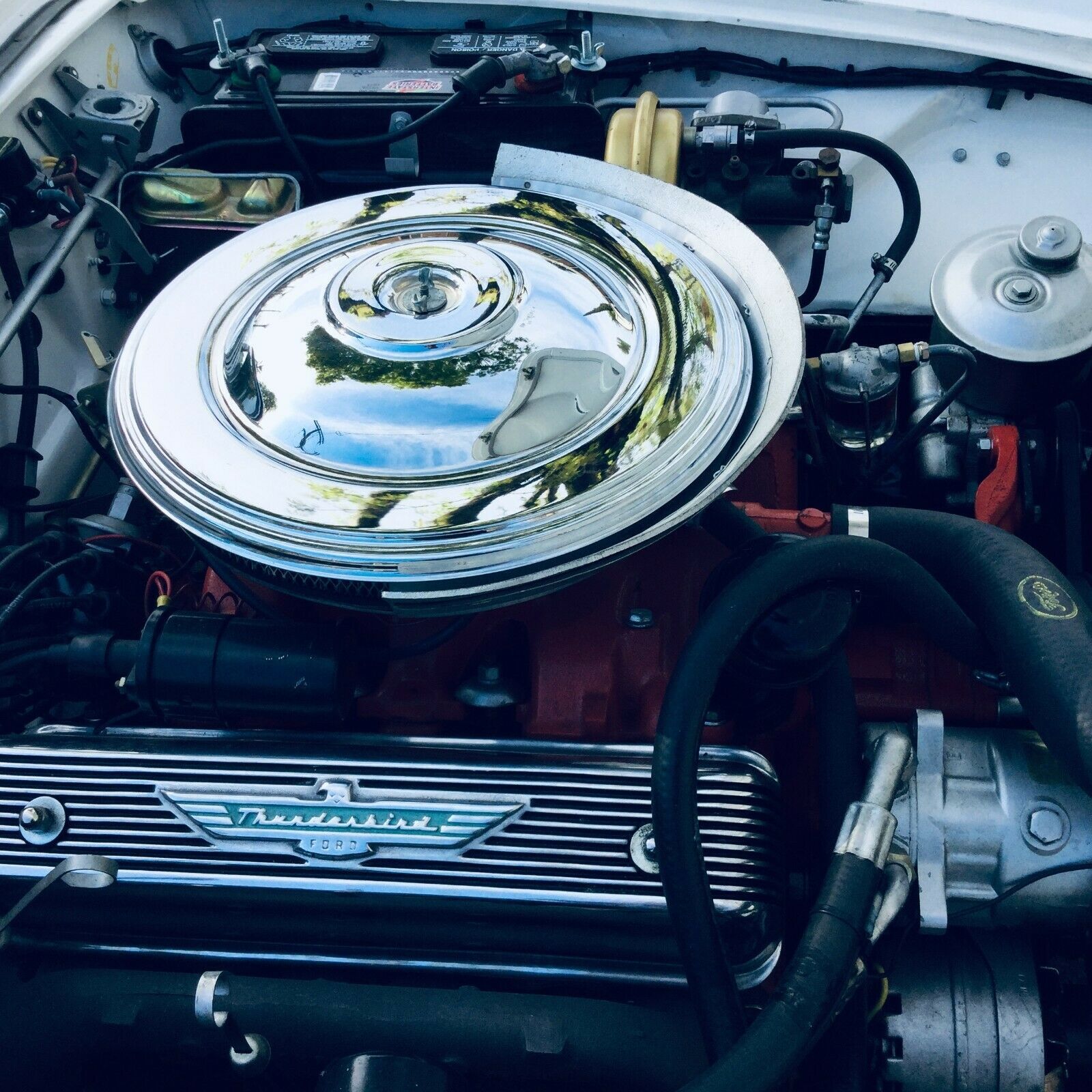 1956 White Ford Thunderbird Convertible