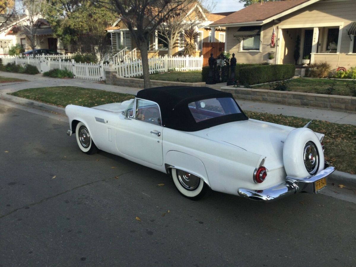 1956 White Ford Thunderbird Convertible