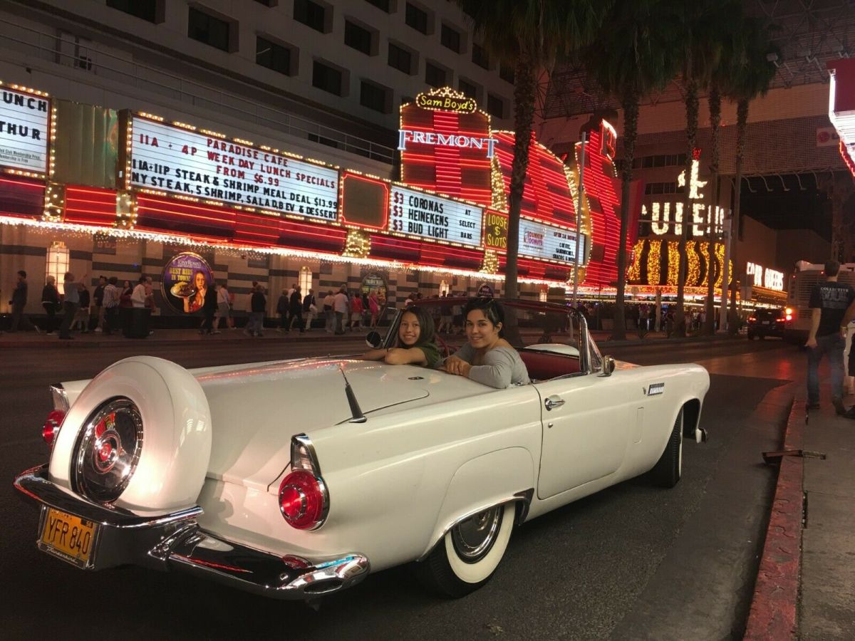 1956 White Ford Thunderbird Convertible