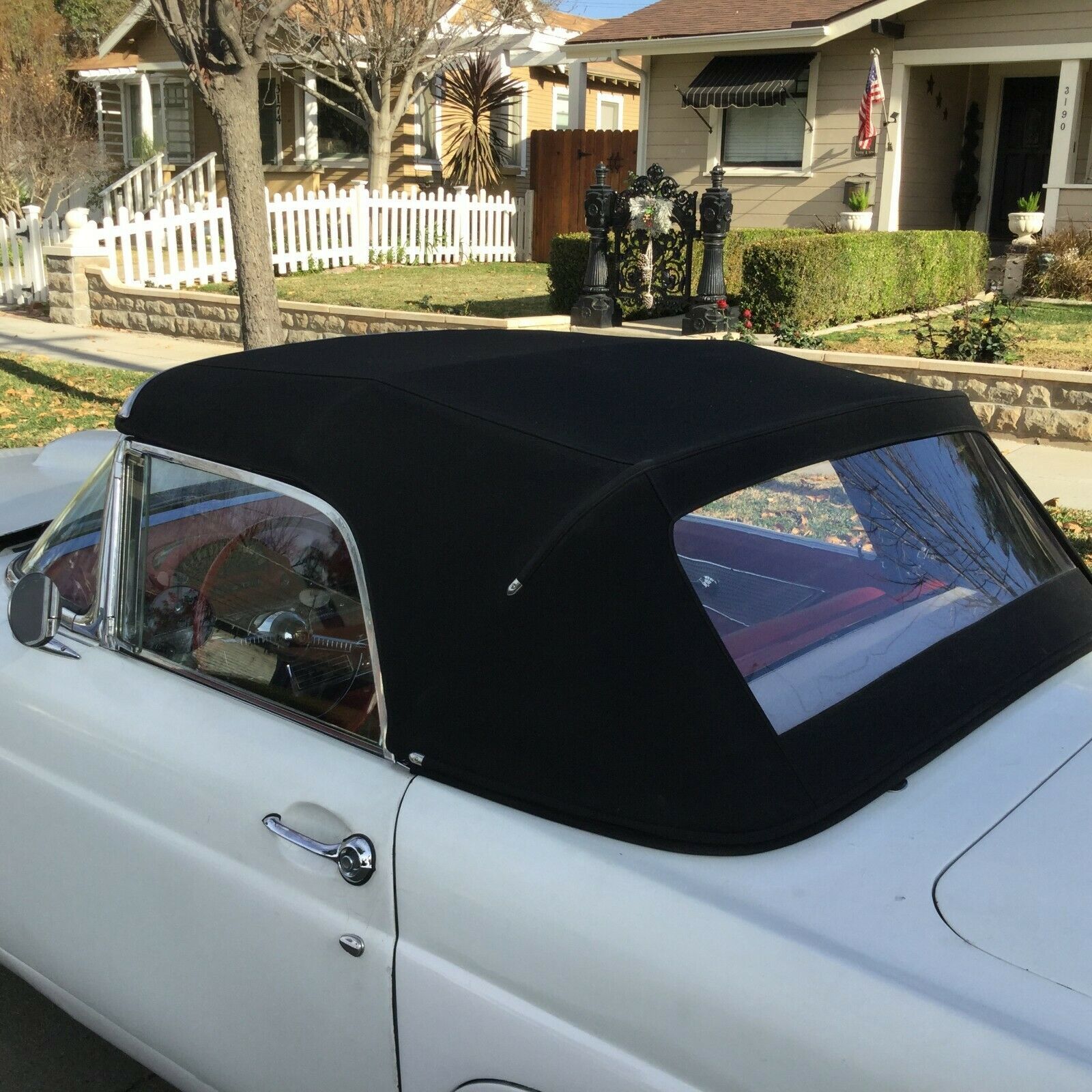 1956 White Ford Thunderbird Convertible