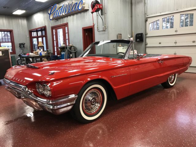 1964 Red Ford Thunderbird Convertible