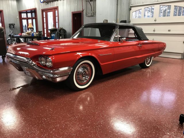 1964 Red Ford Thunderbird Convertible