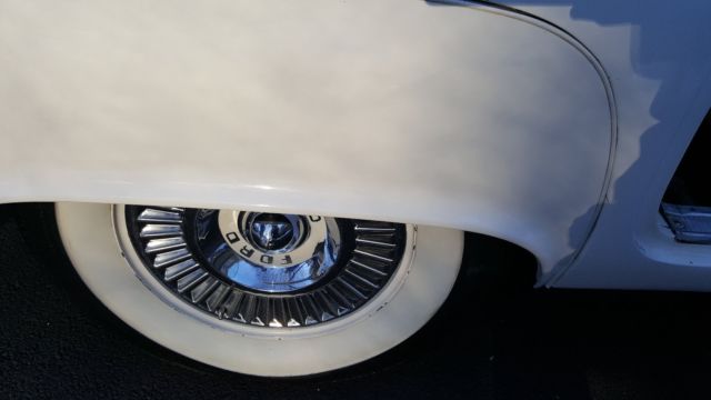 1957 White Ford Thunderbird Convertible
