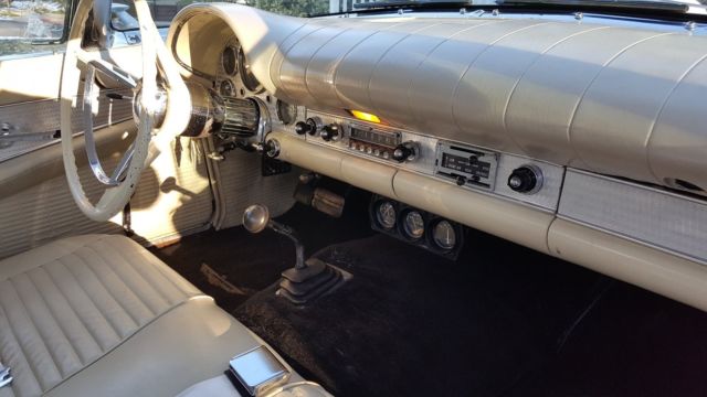 1957 White Ford Thunderbird Convertible
