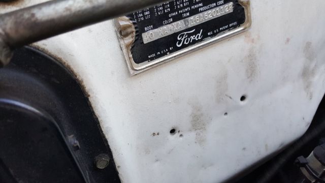 1957 White Ford Thunderbird Convertible