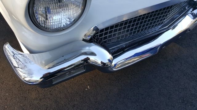 1957 White Ford Thunderbird Convertible