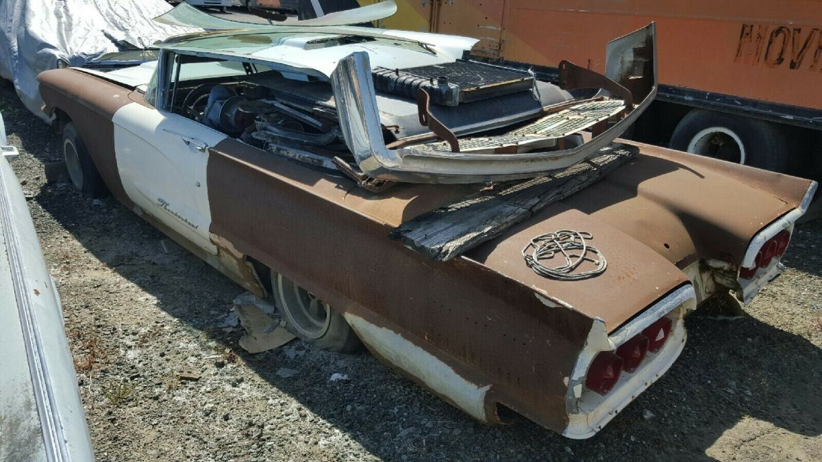 1960 White Ford Thunderbird Convertible