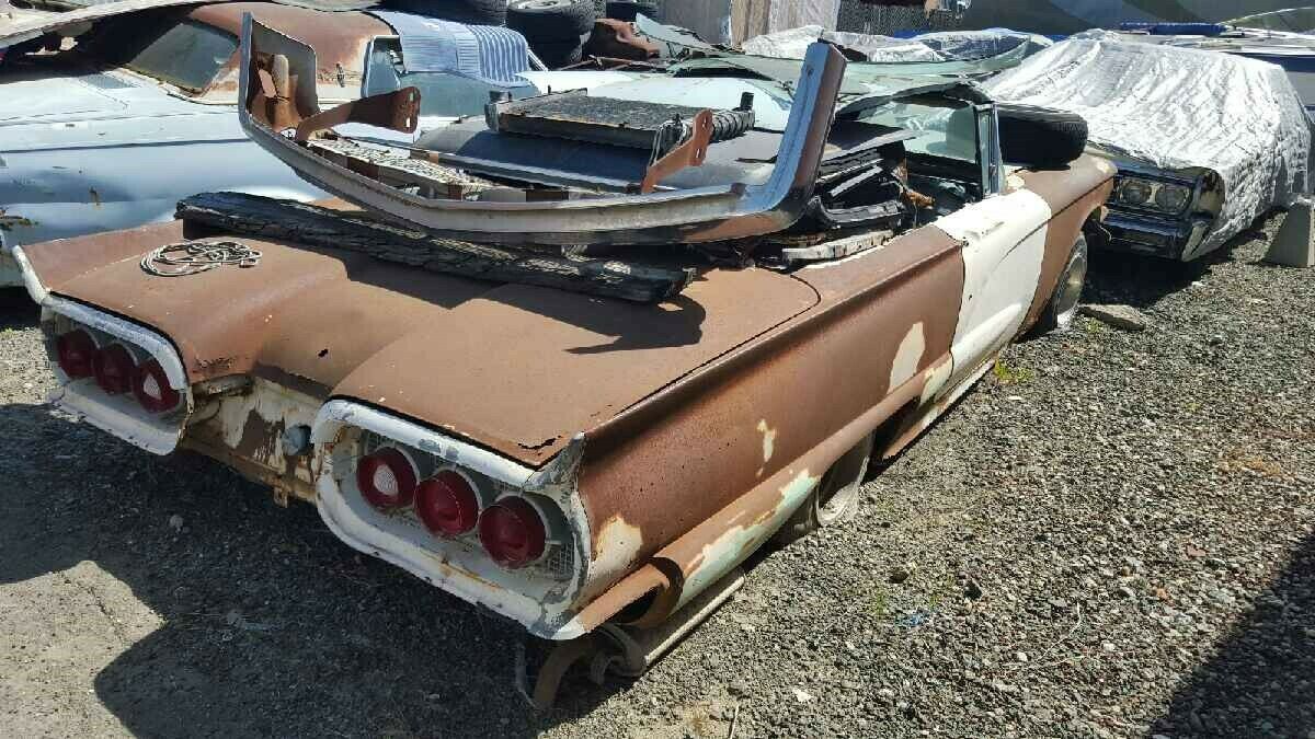 1960 White Ford Thunderbird Convertible