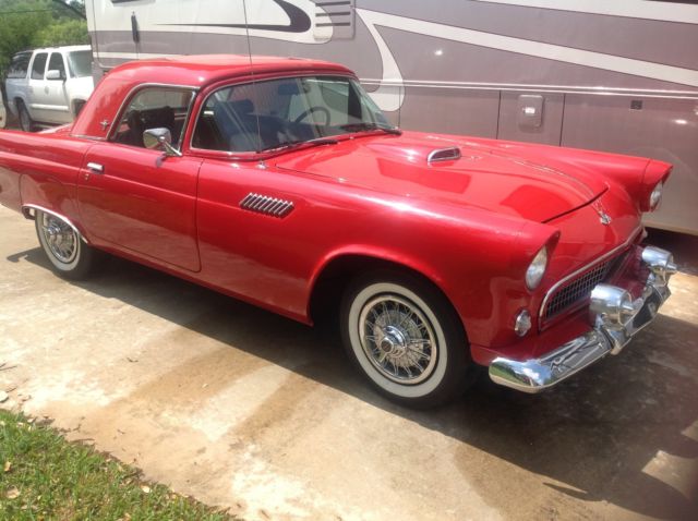 1955 Red Ford Thunderbird Convertible
