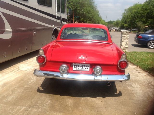 1955 Red Ford Thunderbird Convertible