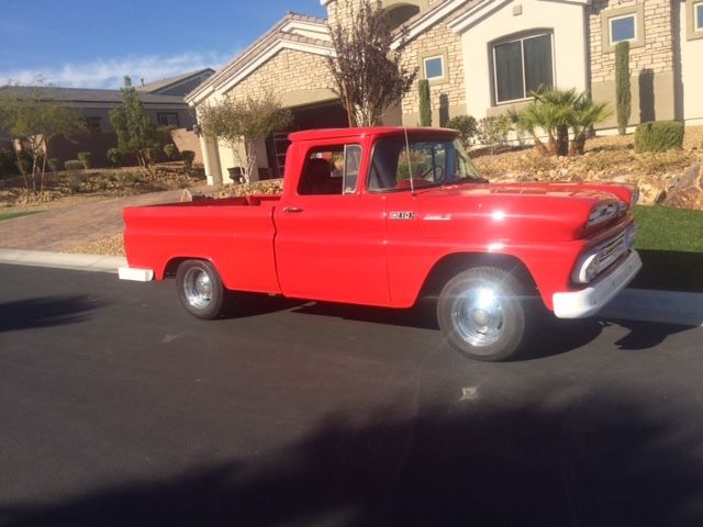 1961 red/white trim Chevrolet C-10 Standard Cab Pickup