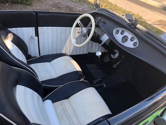 1932 Black with Green Flames Ford Model A Roadster