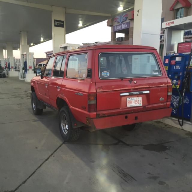1982 Red Toyota Land Cruiser Wagon