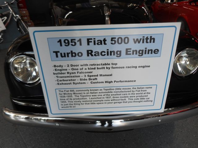 1951 Black Fiat 500 Convertible