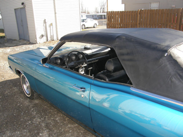1969 Acapulco blue meatallic Ford Torino Convertible