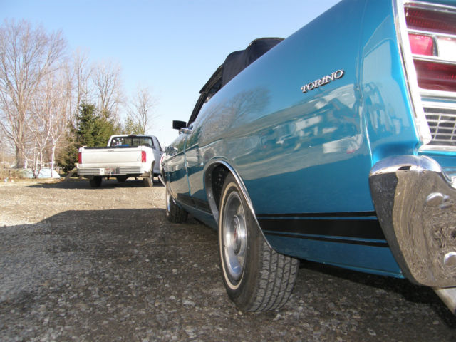 1969 Acapulco blue meatallic Ford Torino Convertible