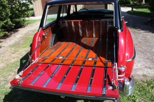 1953 red and black Chrysler Town & Country Wagon