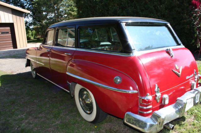 1953 red and black Chrysler Town & Country Wagon