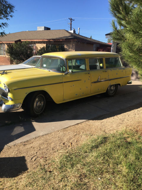 1955 Yellow Chevrolet Bel Air/150/210 Wagon