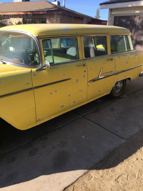 1955 Yellow Chevrolet Bel Air/150/210 Wagon