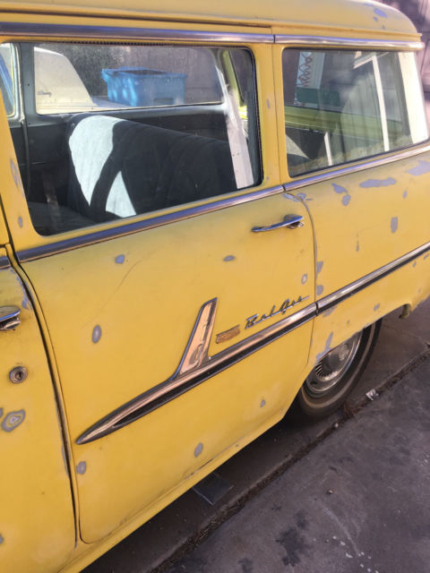 1955 Yellow Chevrolet Bel Air/150/210 Wagon