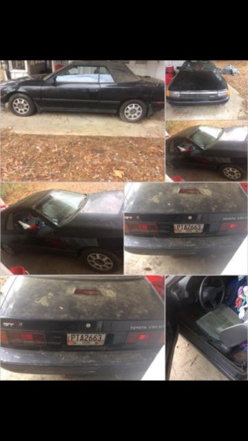 1987 Black Toyota Celica Convertible
