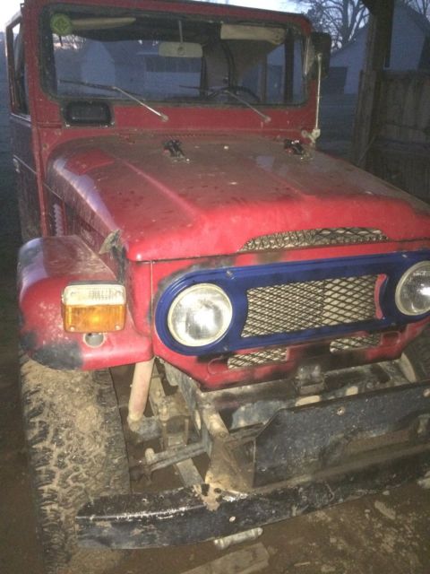 1972 Red Toyota Land Cruiser SUV